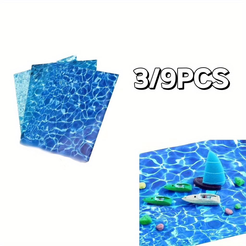 

3/9 Waterscape Adhesive Papers: Diy Background Materials For Model Building And Home Decoration