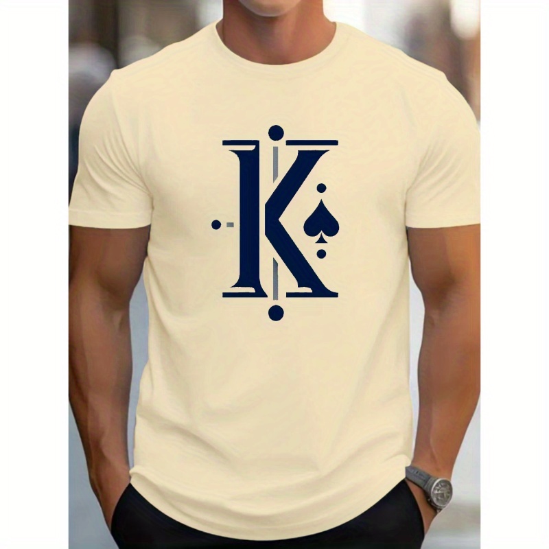 

King Of Spades Emblem Cotton Short-sleeved T-shirt American Fashion Trendy Brand Printed Bottoming Shirt For Men And Teenagers Spring And Summer Round Neck Casual Versatile Top