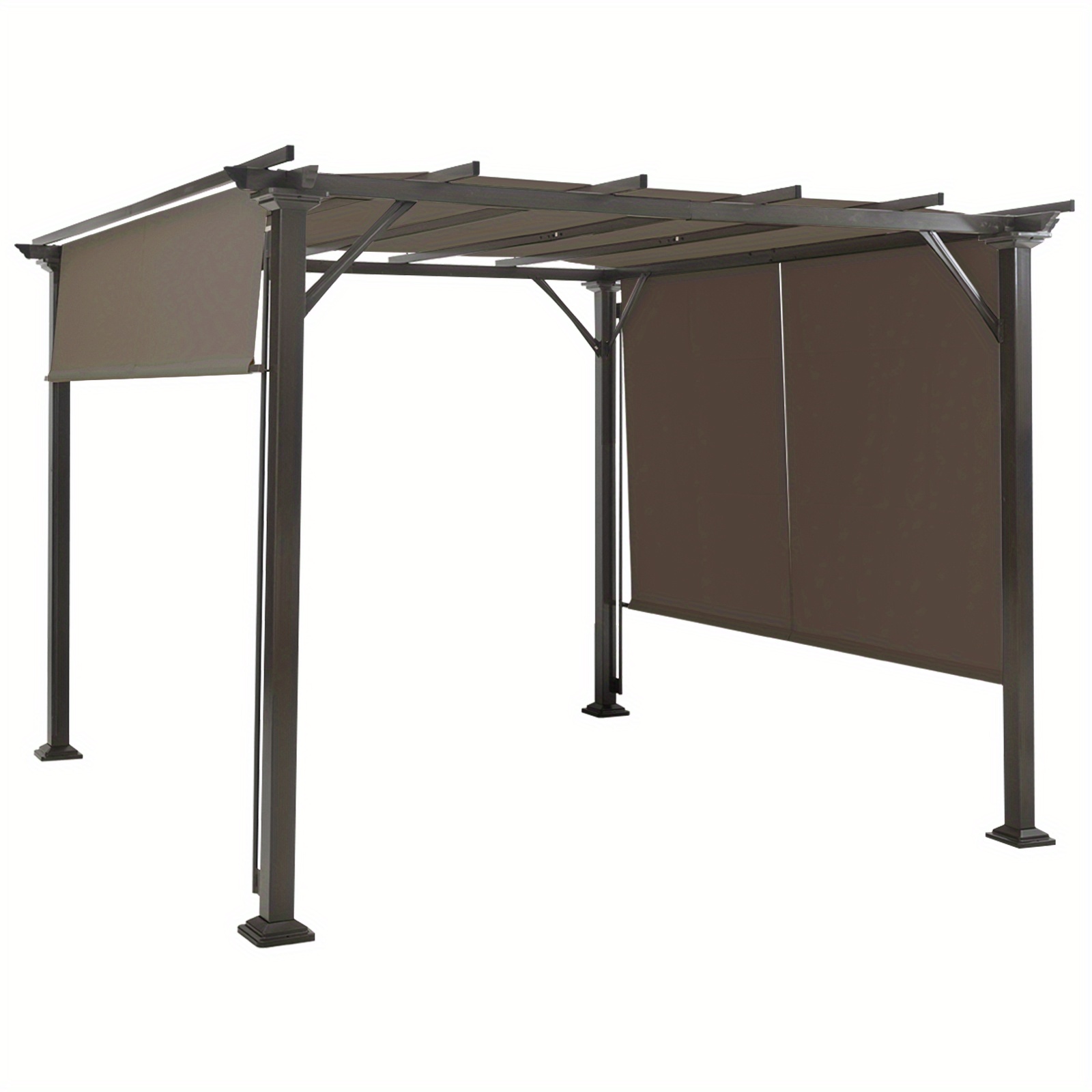 

Maxmass 2pcs 16x4 Ft Universal Replacement Canopy For Pergola Structure Sun Awning Brown