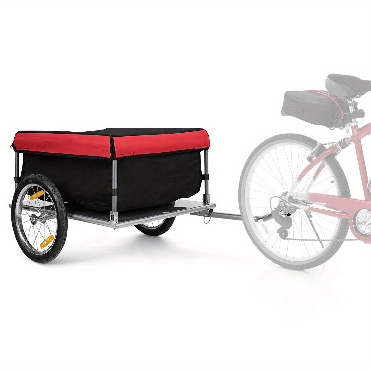 

Maxmass Bike Cargo Luggage Trailer W/ Folding Frame & Quick Release Wheels