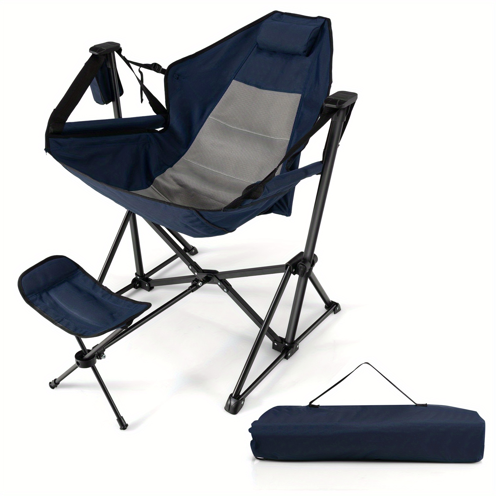 

Maxmass Hammock Camping Chair W/ Retractable Footrest & Carrying Bag For Camping Picnic