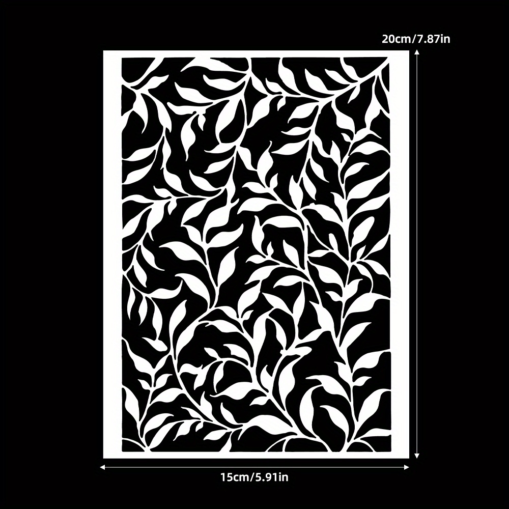 Leaves Diy Stencil For Scrapbooking, Painting & Embossing - Decorative Template For Home Decor, Wall Art & Furniture Crafts, Ivory