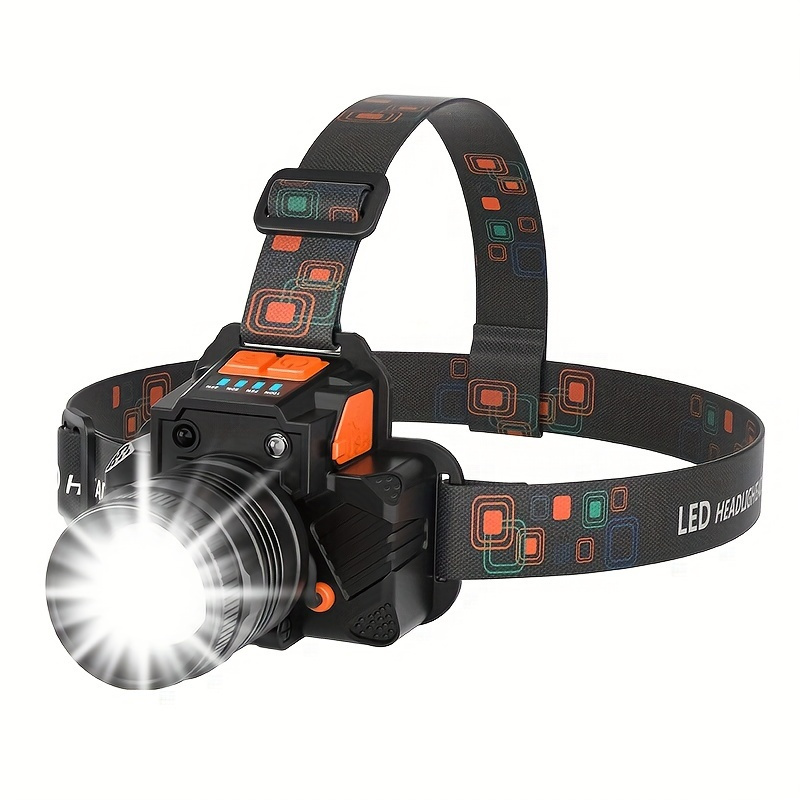 

3000 Lumen Super Bright Led Headlamp, Usb Quick-charge, Ultra-portable, Perfect For Home Decor, Diy, Camping, & Fishing