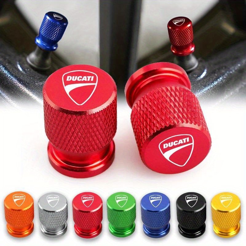 

Multistrada & Hypermotard Tire Valve Caps - Durable Aluminum, Fashionable Bike Decor, Easy Install - Red/black/blue/golden/orange/green/titanium