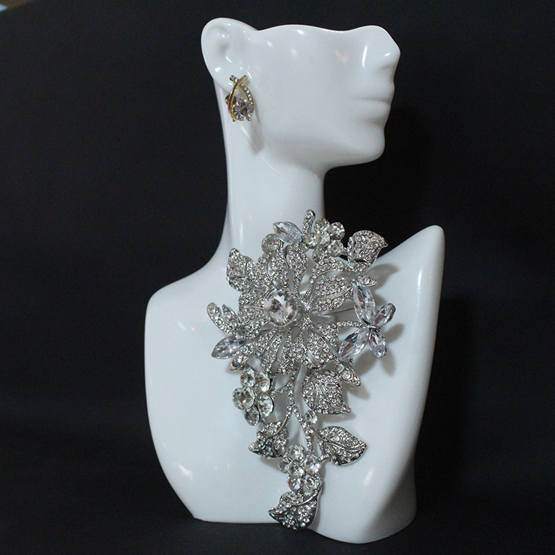 zamonaviy hashamatli o'simlik gul brosh, kuz va ortiqcha zargarlik buyumlari kiyim-kechak aksessuari tafsilotlari 1