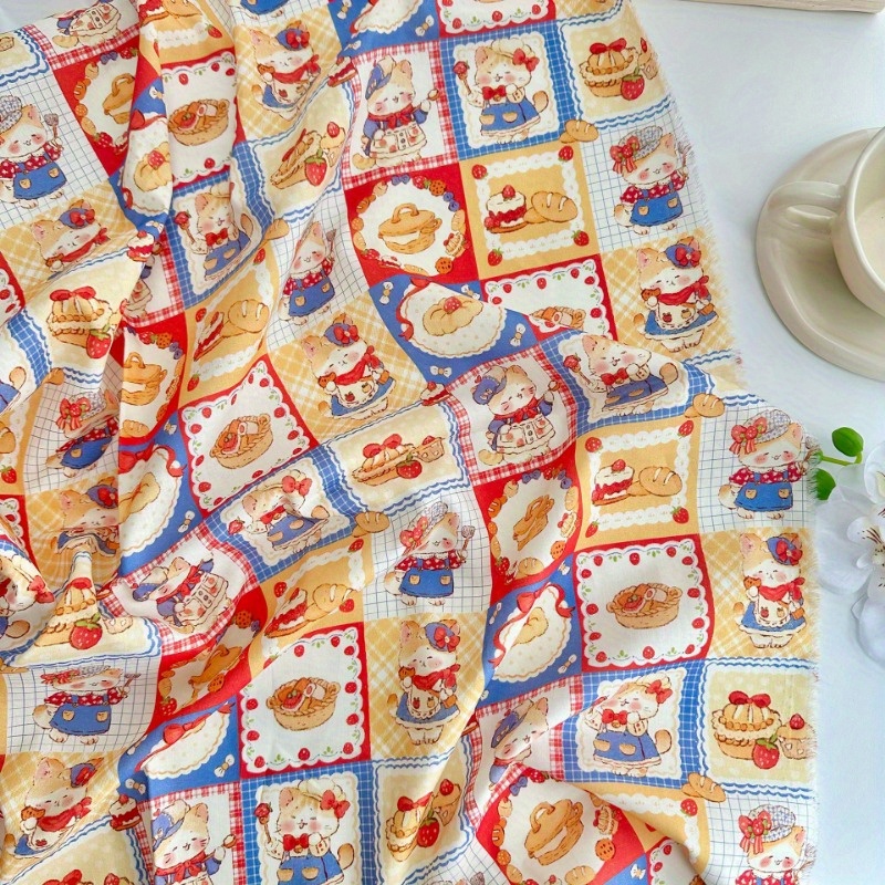 

Diy Cartoon Print Patchwork Fabric - 1pc, Sewing & Craft Projects