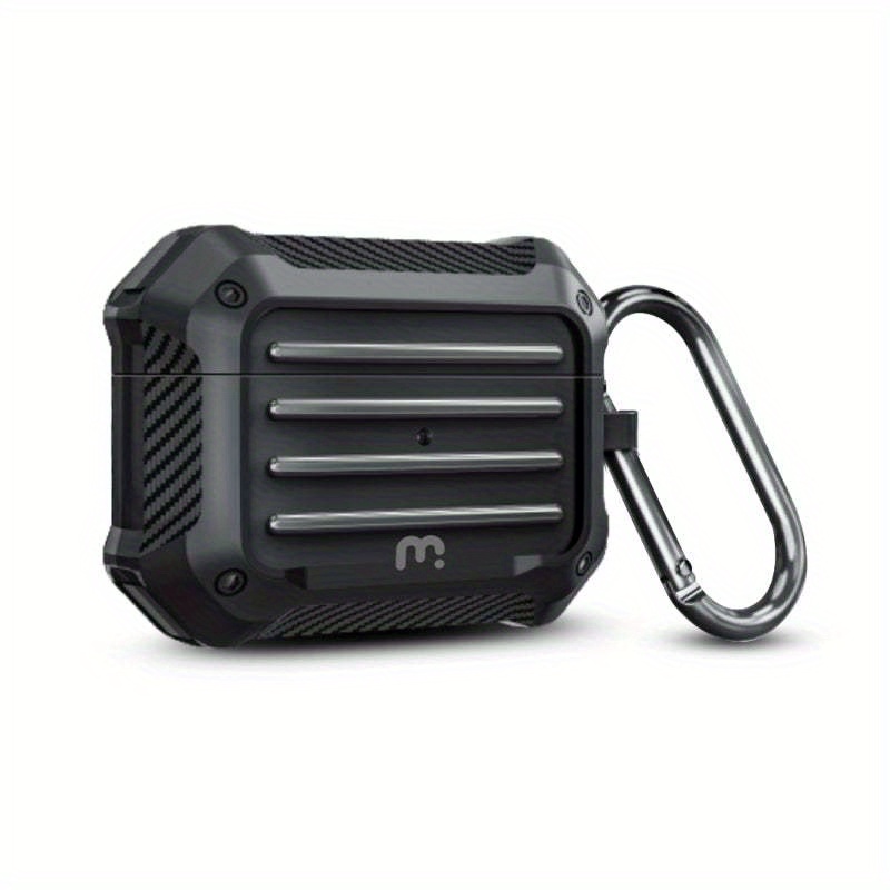 

Pro Carbon Fiber Shockproof Protective Case For With Wireless Charging Case - Black