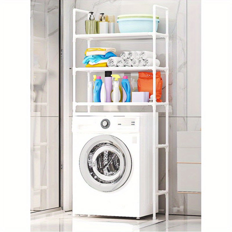 

Multi-functional Laundry Room Organizer - Freestanding Washing Machine & Dryer Rack With Storage Shelves