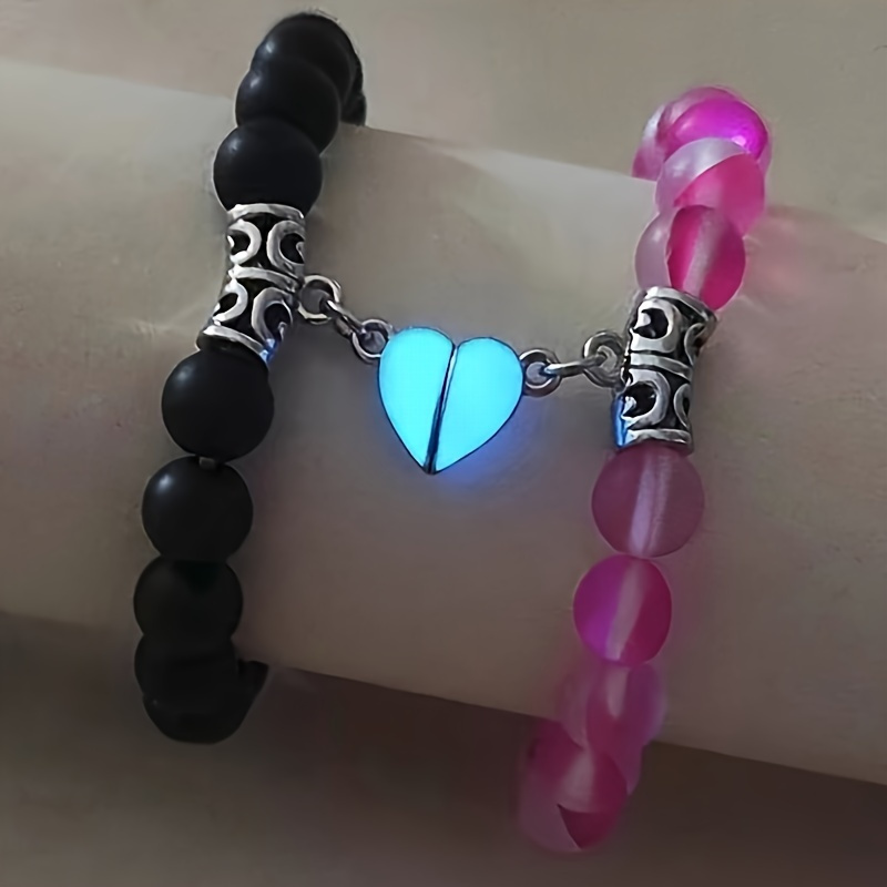 

2pcs Set For For Men And Women, Necklace -the- Matching Bracelet, Bracelet