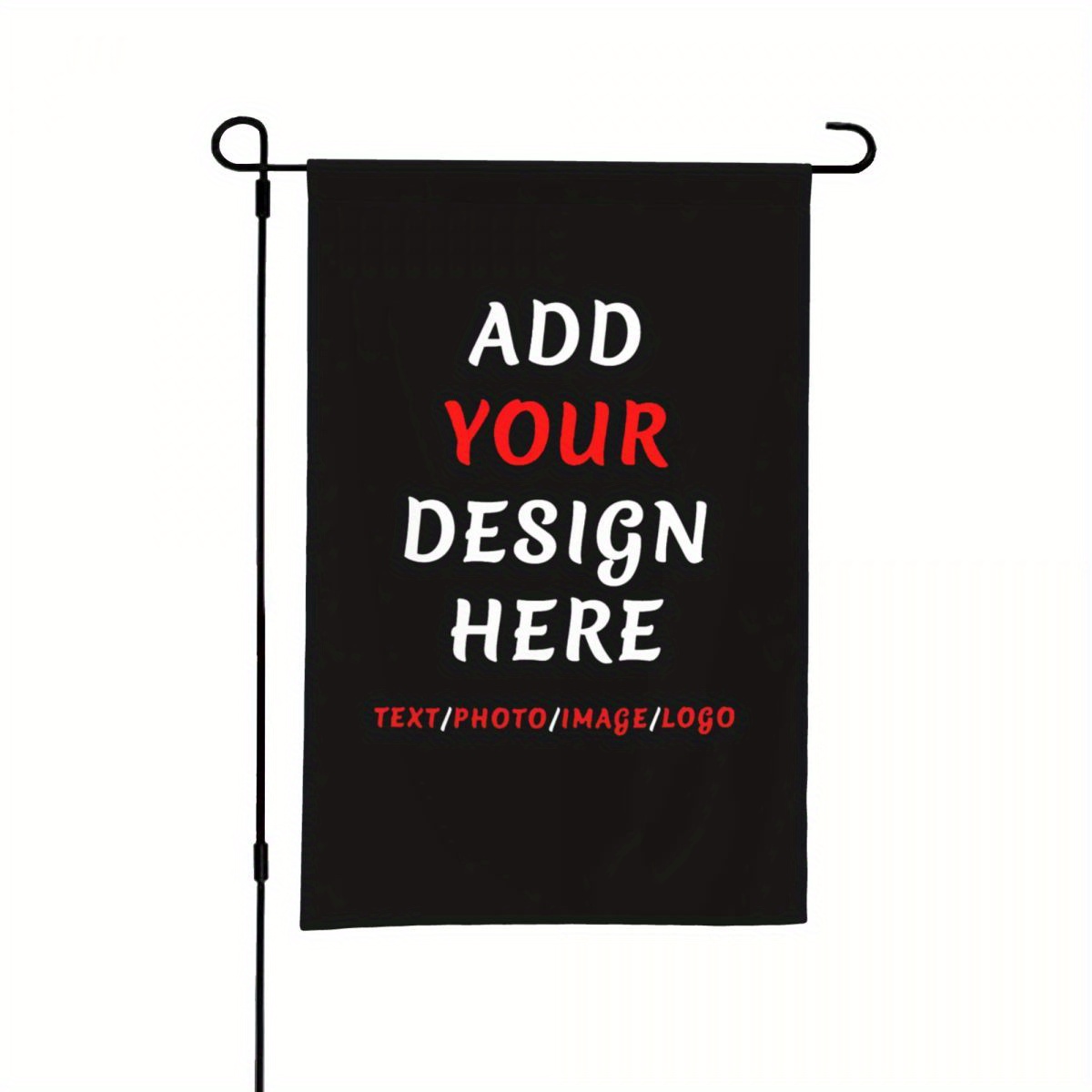 

Customizable Double-sided Garden Flag 12"x18" - Personalized Polyester Yard Banner, No Electricity Required, Multipurpose Outdoor & Indoor Decor With Your Own Text, Photo, Image Or Logo