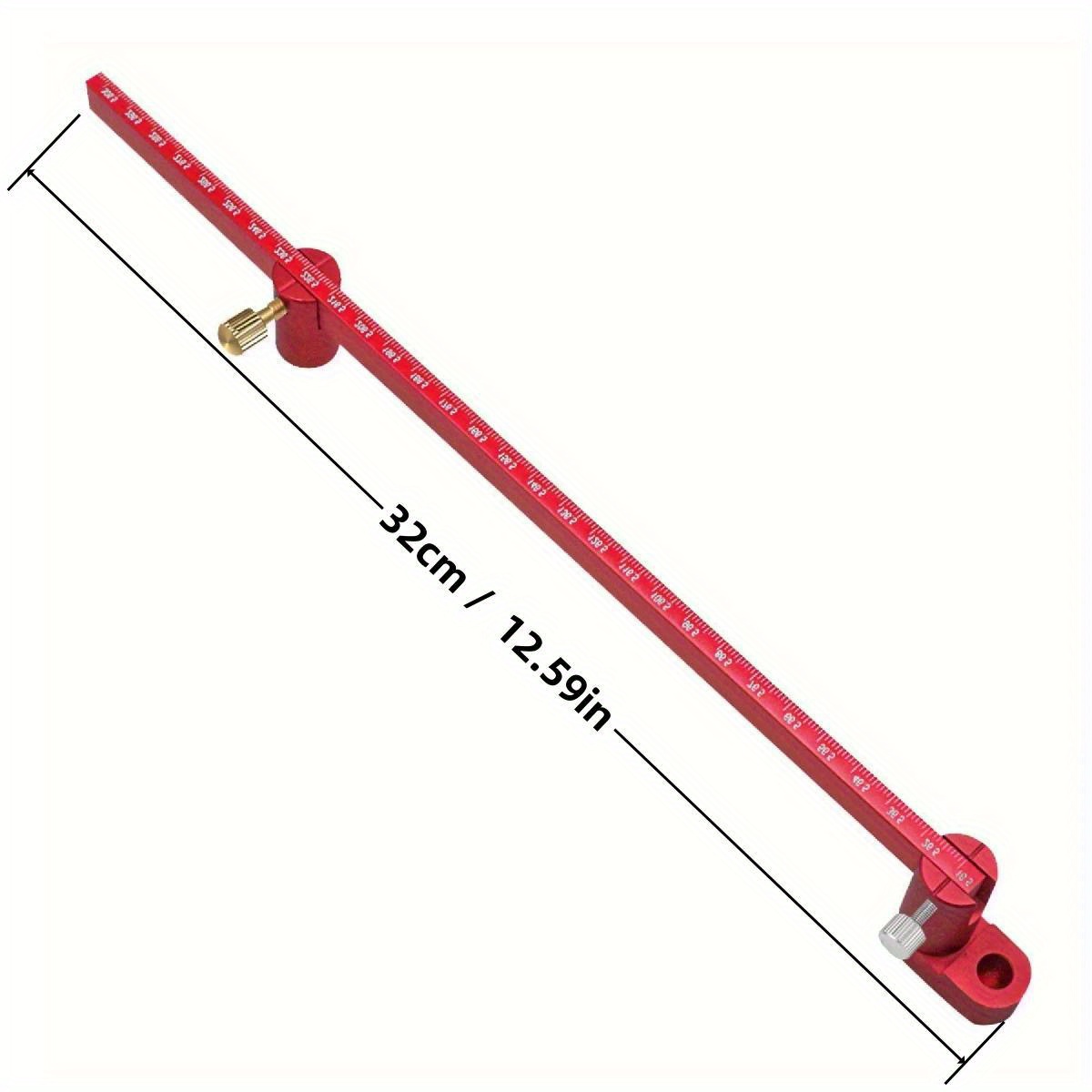 320mm/550mm Extended Woodworking Scribing Gauge, Metric Lengthening Aluminum Alloy Scribing Circle Ruler, Carpentry Drawing Compass Circular Drawing Tool