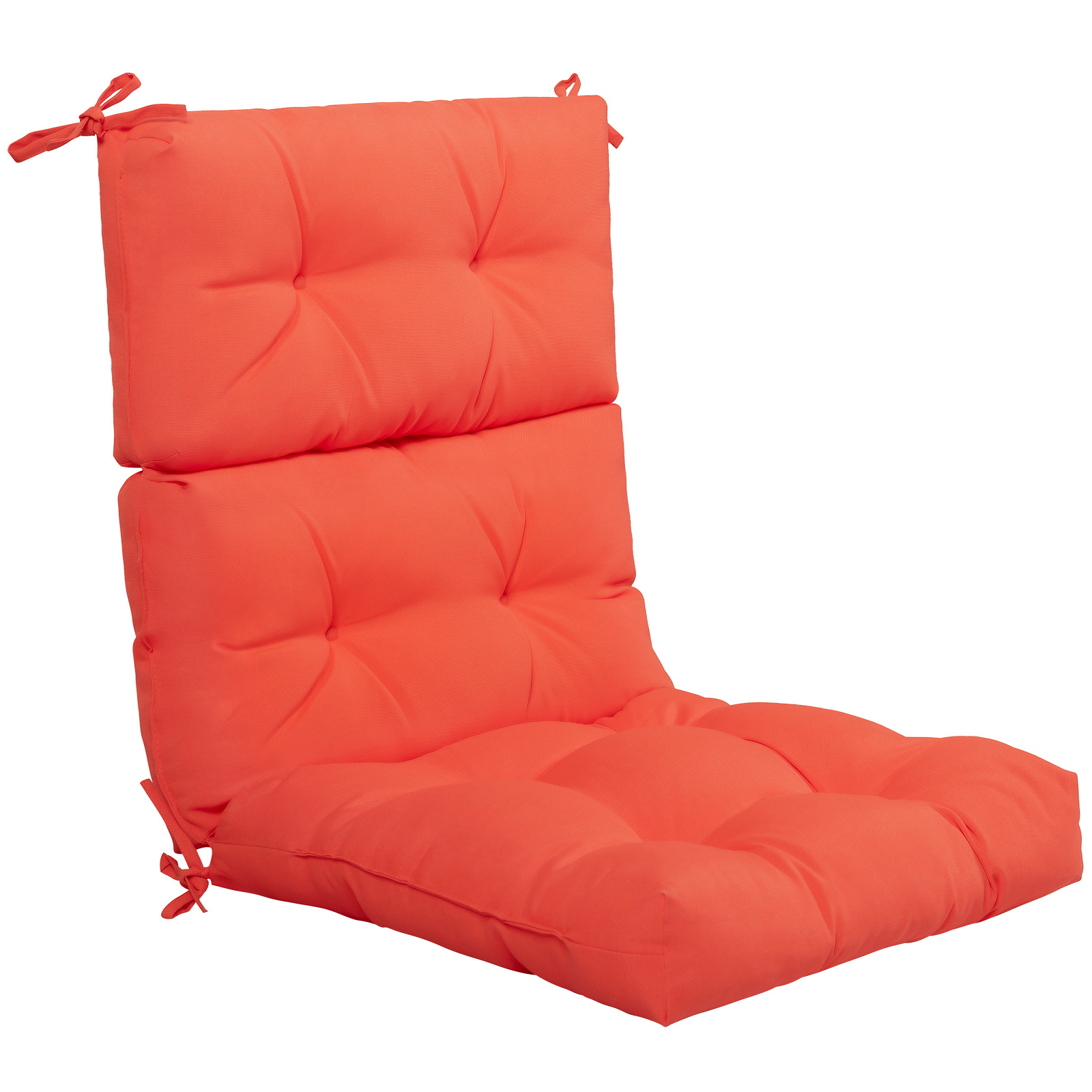 

Maxmass 22"x44" Indoor Outdoor Back Chair Cushion Tufted Pillow Pad Orange