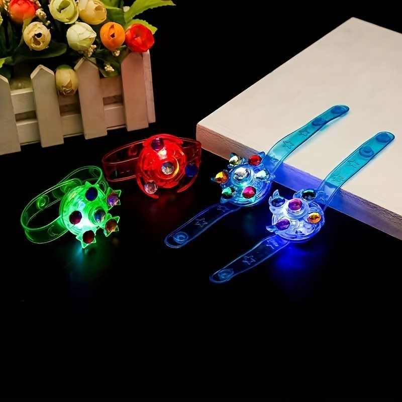 6pcs led spinner bracelets party favors glow in the dark party supplies details 2