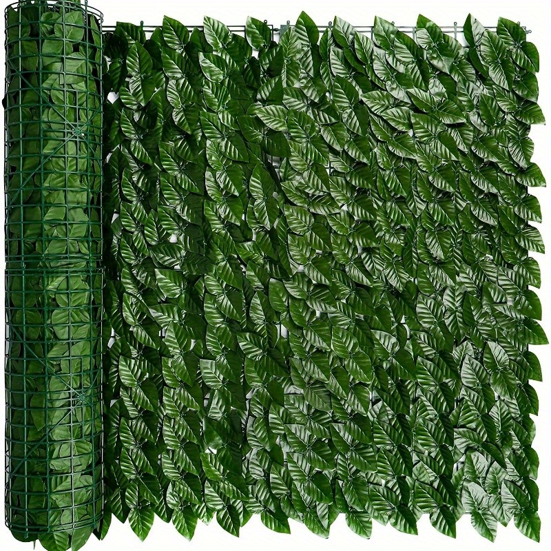 

1pc Plastic Artificial Ivy Hedge Faux Leaf Privacy Fence Screen – Uv Resistant Fake Vine Wall Decor For Outdoor Garden Decoration, Non-waterproof, Power-free