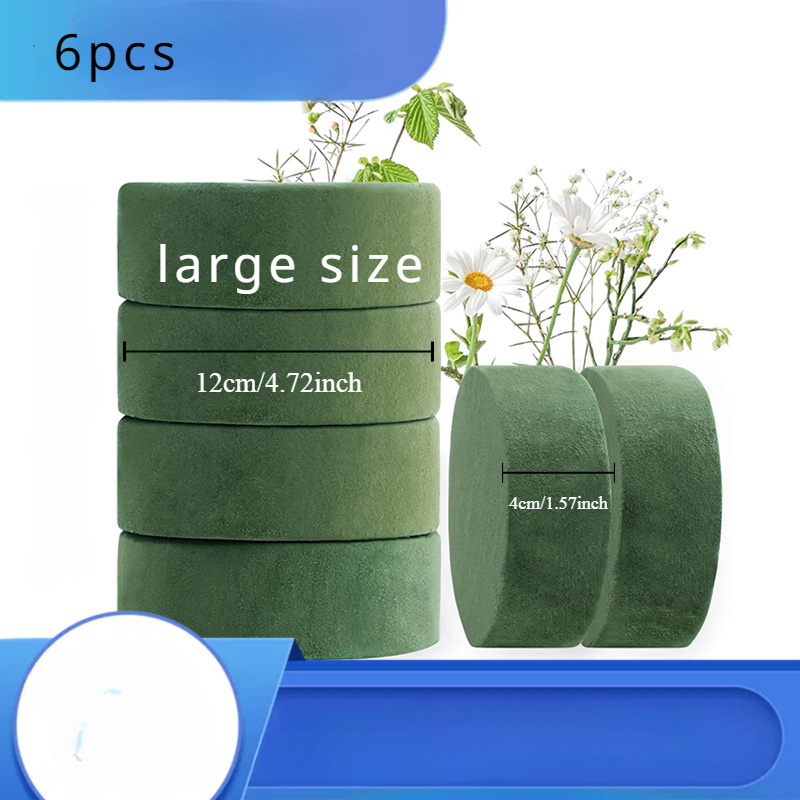 E-shop 6 Stück Zylindrische Blumenschalen Runde Schaumblöcke Floristikschaum