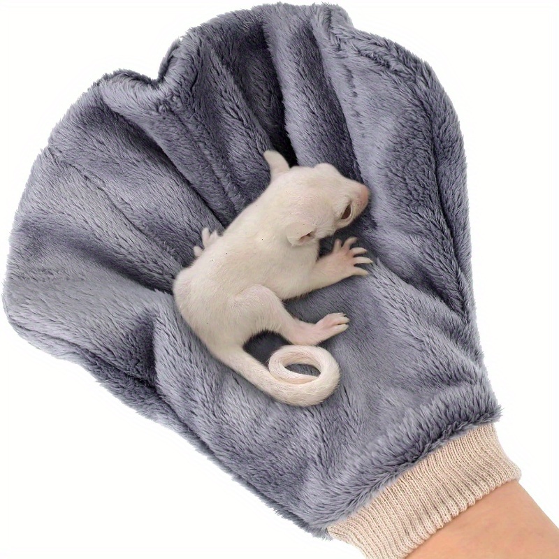 

1pc Calming Sleep And Handling Gloves For Small Pets - Anti-bite Polyester Gloves For - And Hedgehog Accessories