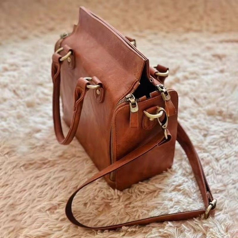 

Women's Vintage Pu Leather Small Handbag, Multi-functional Retro Shoulder Crossbody Bag With Multiple Pockets