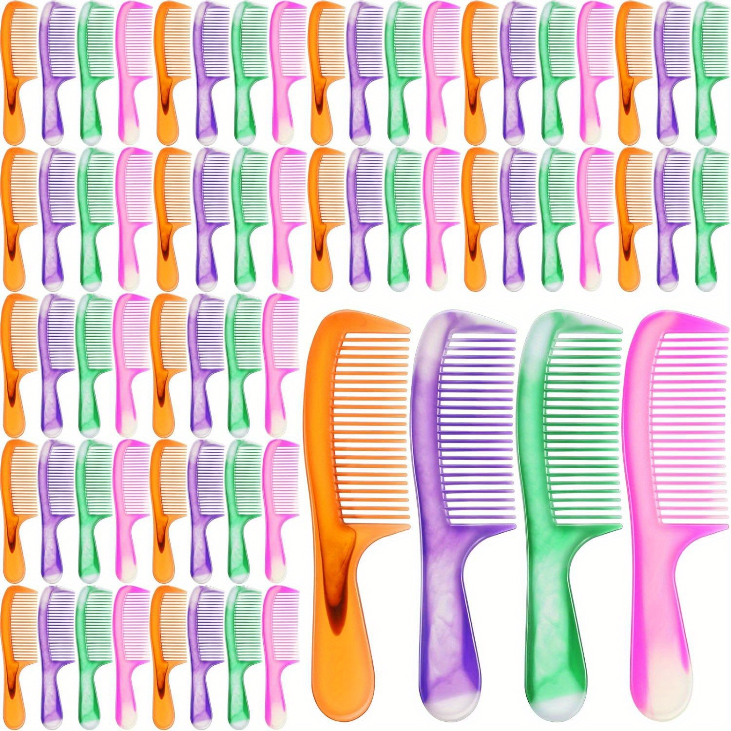 

100pcs Disposable Hair Combs - Lightweight, Individually Wrapped For Hygiene & Portability - Hotels, Shelters,