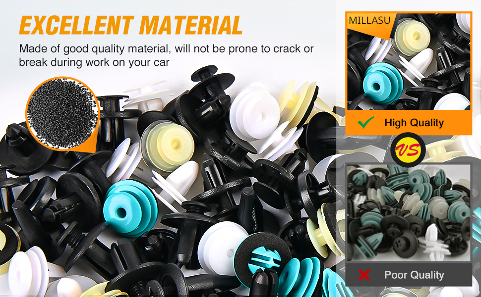 845Pcs Auto Fastener Clips Car Body Push Retainer Pin Rivet Bumper Door Trim Panel Retainer Fastener Kit Auto Removal Tool