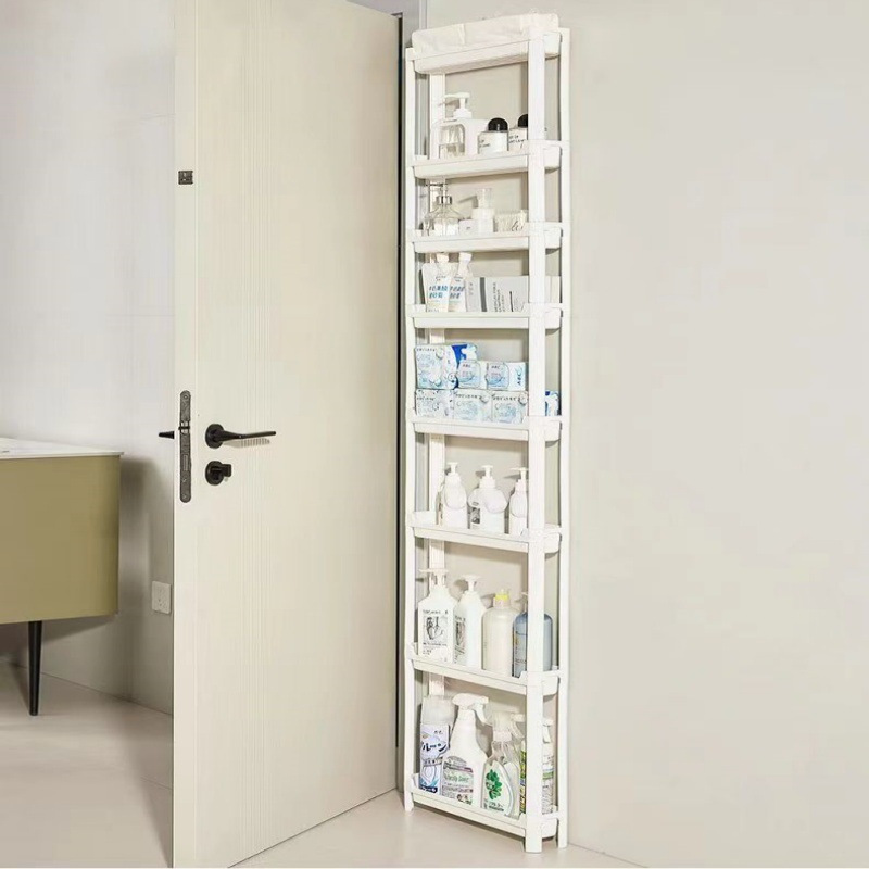 Ultraflacher, dreistöckiger Tür-Schrank, Kunststoff, platzsparender Schrank * für Küche, Badezimmer, Schlafzimmer