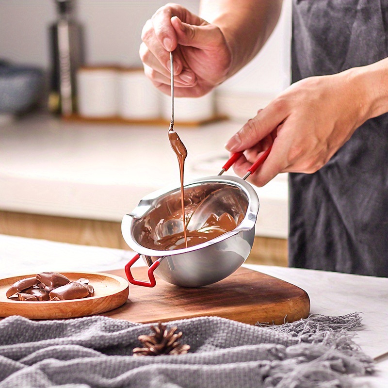 

Ensemble de 2/3 pièces de de Chocolat en Acier Inoxydable Double - Sécurité, Multifonctionnel pour Chocolat, Fromage et Bougie, Mélangeur Étanche