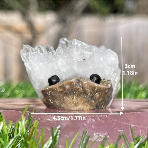 hand carved natural quartz crystal hedgehog versatile indoor outdoor decor graduation season more holiday gifts