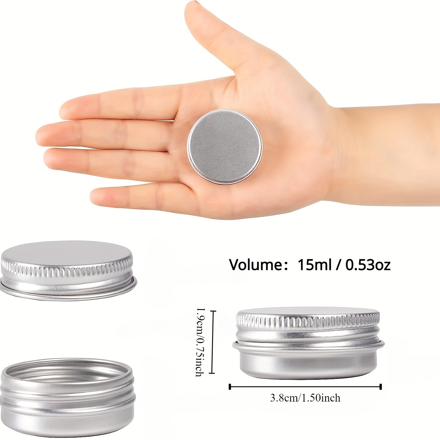 32pcs/0.5oz Screw Top Aluminum Tin Jar( Used )