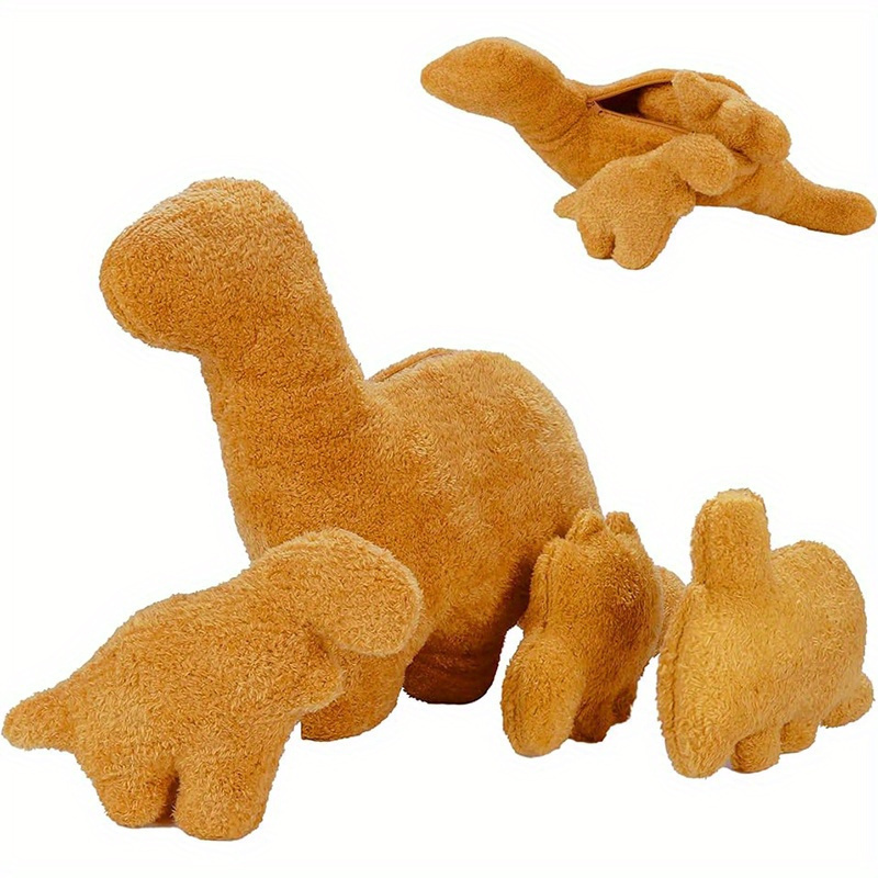 

4pcs Dinosaur Plush Pillow Set Dinosaur Mom 3 Dinosaur Baby Creative Dinosaur Filling Animal Decoration Living Room Decoration Plush Pillow Gift