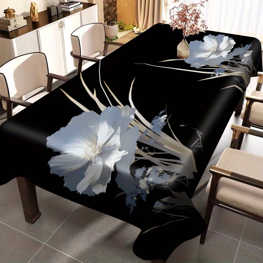 TEMU 1pc 2024 Model Printed Tablecloth For Restaurant, Kitchen, Picnic, Party Decoration, Tabletop Decor, Dining Tablecloth, Square, Round,