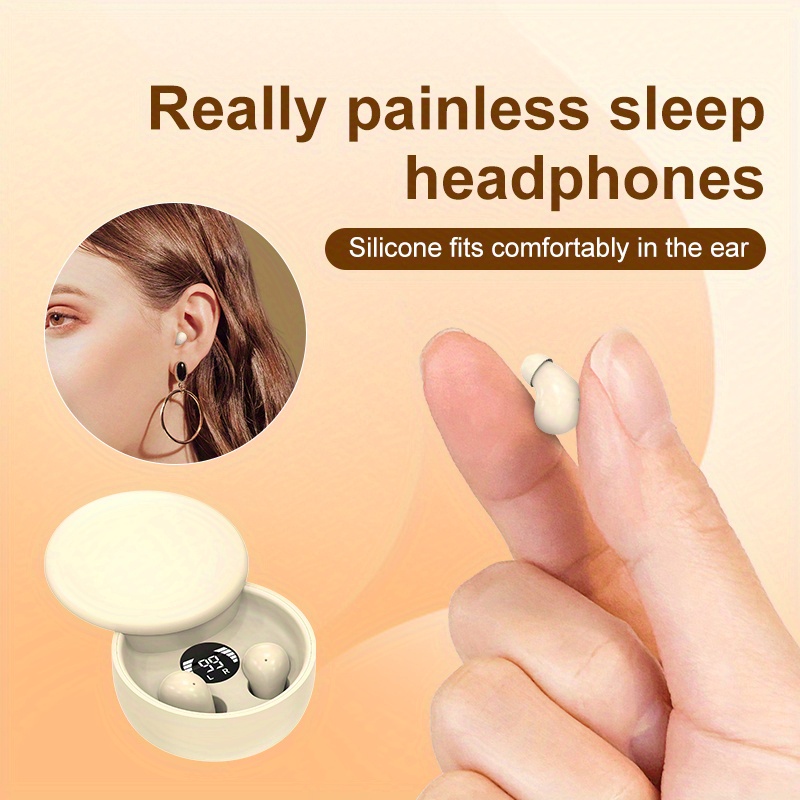 

Smallest Invisible Hidden Earbuds Small For Work Wireless Micro Mini Tiny Sleep Earbuds For Small Ears Noise Cancelling Ear Buds Sleeping Buds Invisible Earbud Small Cute Beige White Black