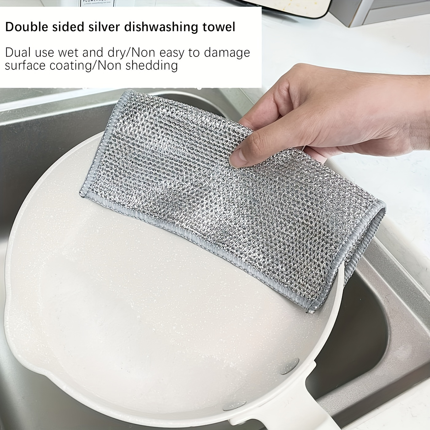 30pcs stainless steel scrubbers   metal wire dish cloths for kitchen cleaning   pots stoves ideal for stain removal details 1