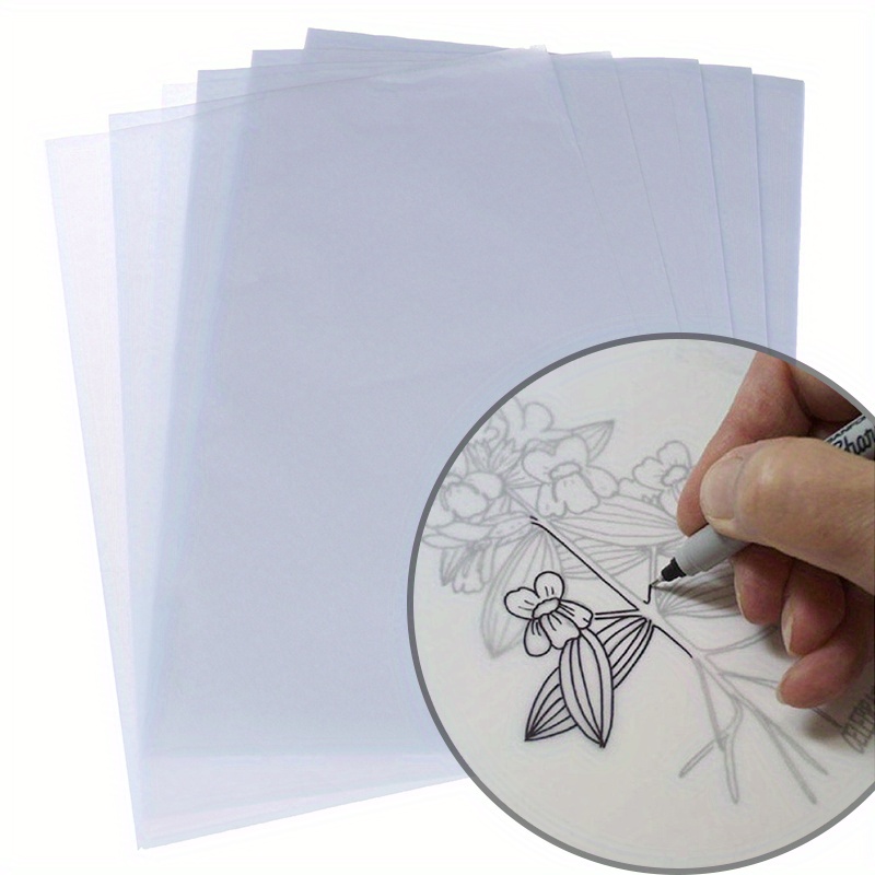 

100 Sheets Transparent Trace & Transfer Paper For Art, Copying, Calligraphy, Drawing, And Writing – Durable Vellum-like Material, Ideal For Crafts And Projects