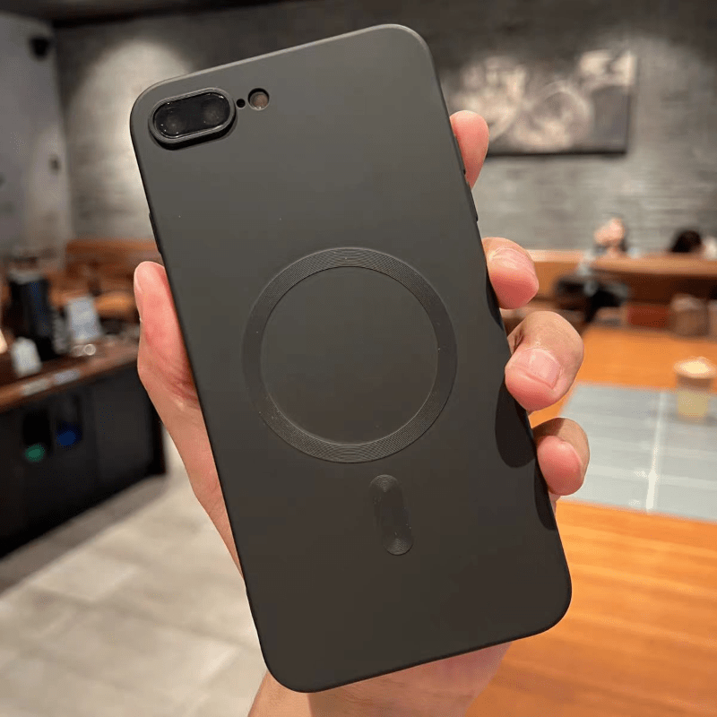 E-shop Schutzhülle aus Acryl für iPhone 7 Plus/8 Plus - Weiche Schutzhülle mit eingebetteten starken Magneten für kabelloses Laden