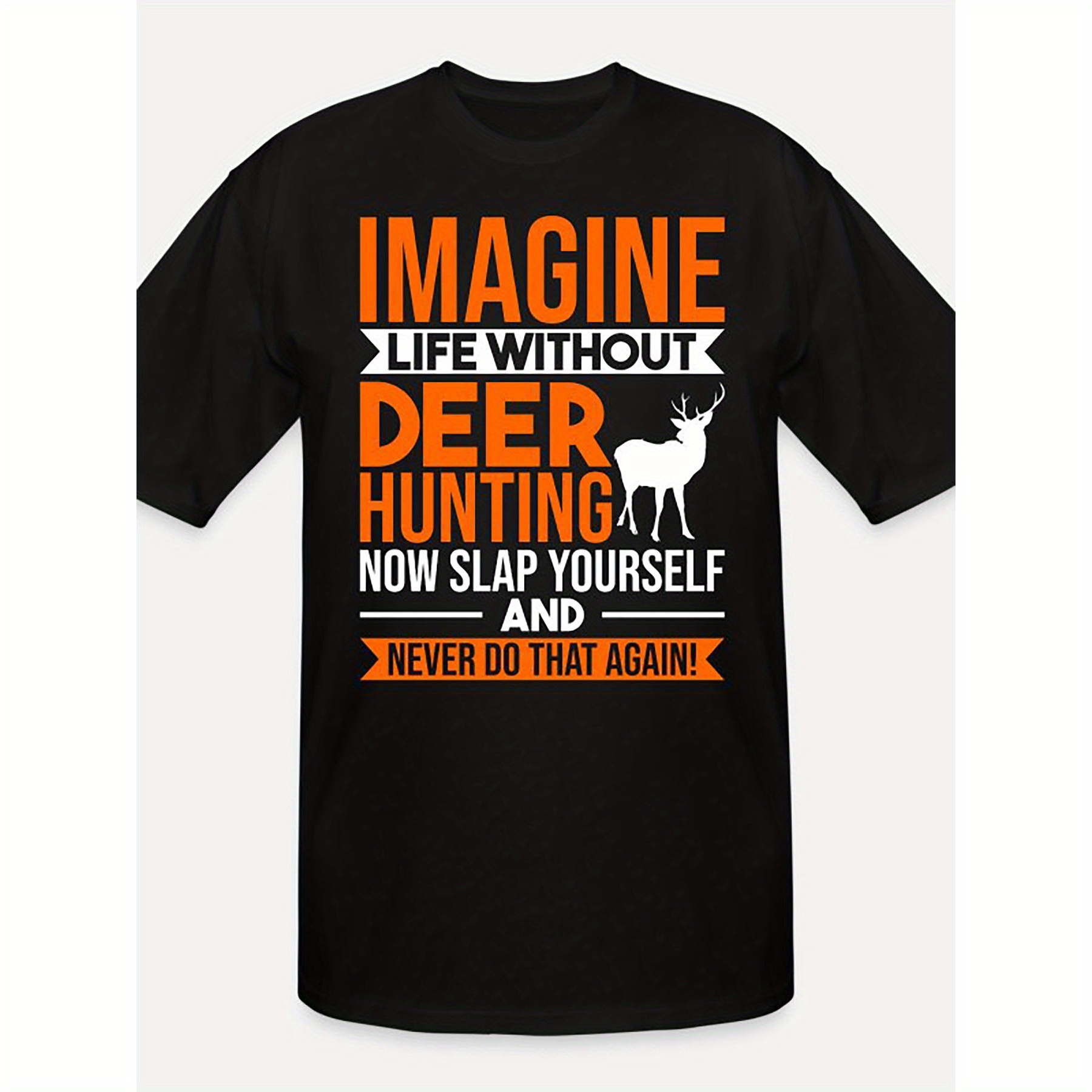 

Hunter Hunting Gift-3518 Funny Men's Short Sleeve Graphic T-shirt Collection Black
