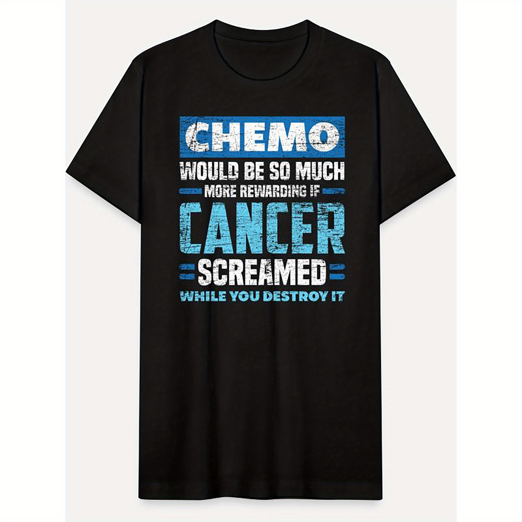 

Chemo Cancer-3986 Funny Men's Short Sleeve Graphic T-shirt Collection Black