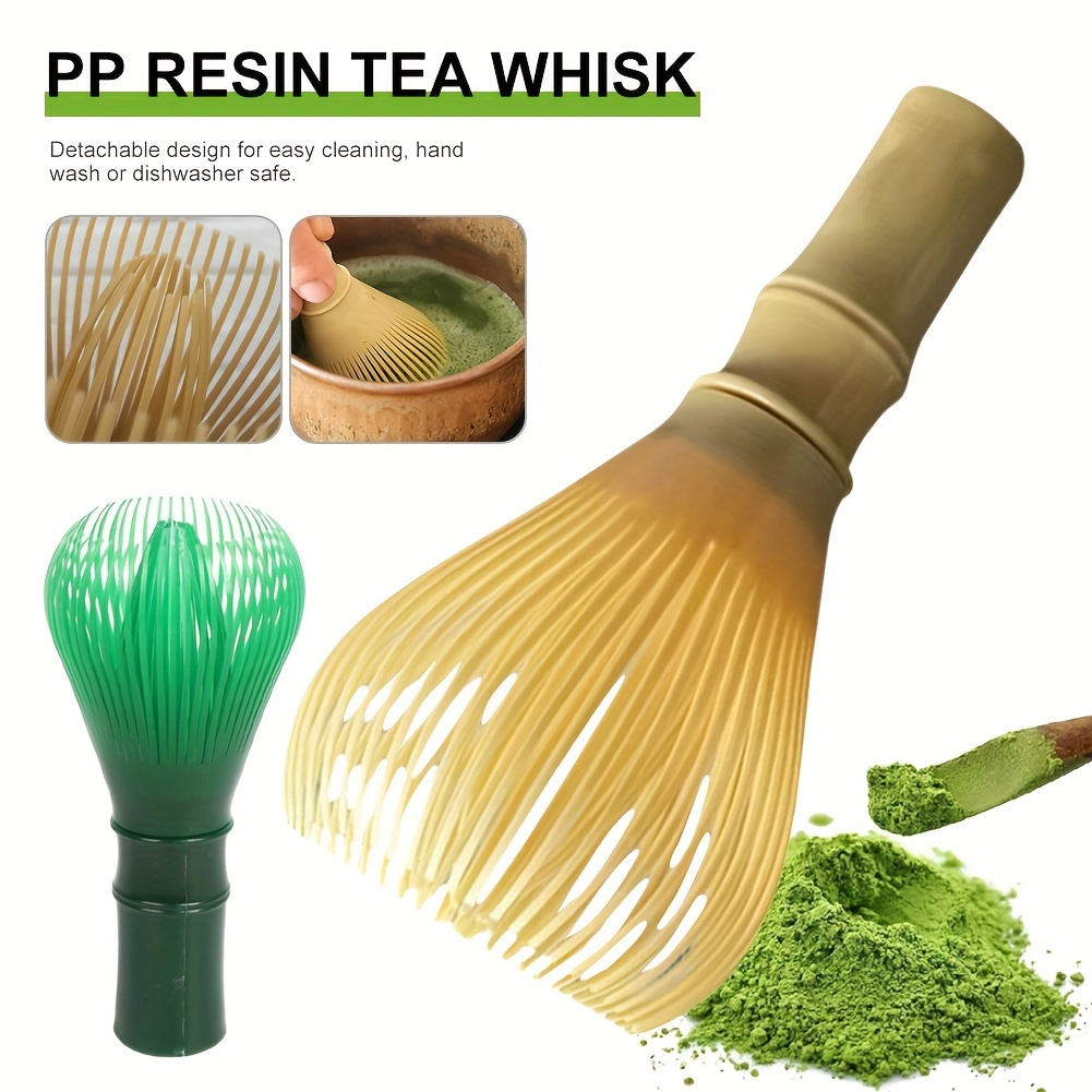 popular   1pc resin matcha whisk   brush tools for   tea powder reusable powder whisk with whisk holder tea ceremony accessories details 0