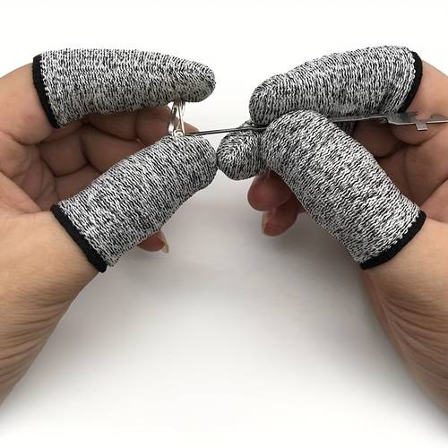 10pcs cut resistant finger cots labor protection for kitchen work sculpture anti slip reusable finger protector