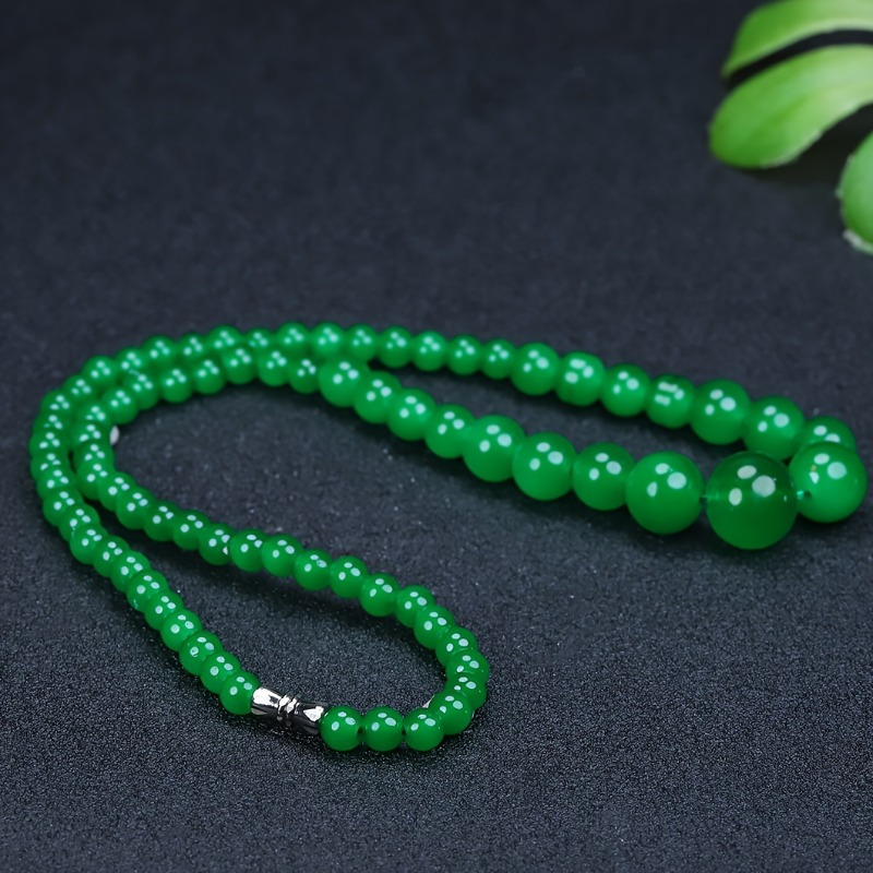 

Collier en Chalcédoine Verte Nouveau avec Chaîne Tour, Bijoux en Agate, Bijoux pour et /Fête de Festival