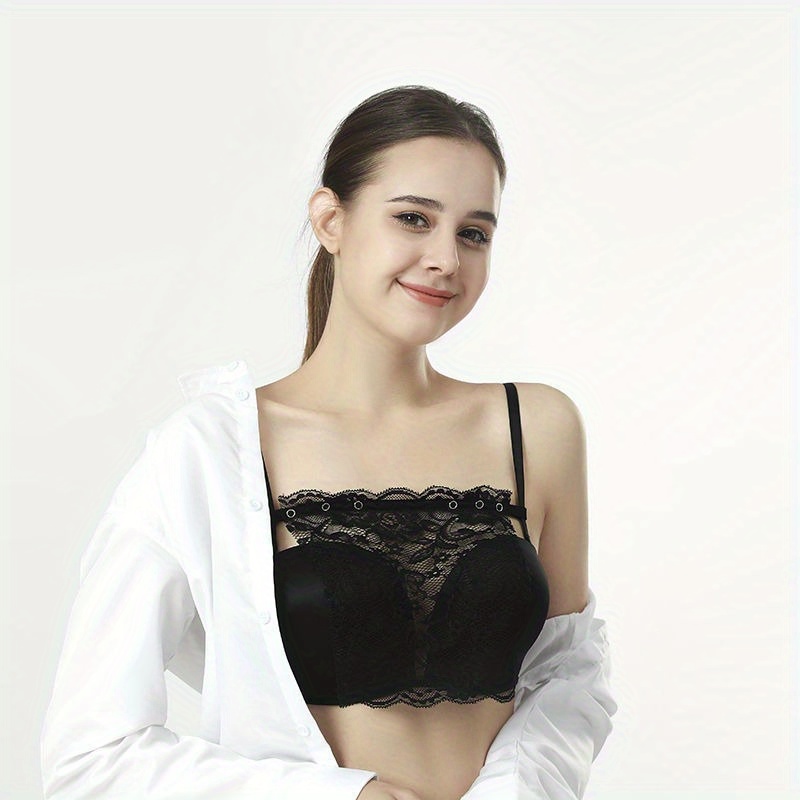 

3/6/9pcs Elegant Floral Anti-glare Bra Inserts - Stylish & Comfortable Lingerie Enhancers, Woven Lace Shield Pads For Women