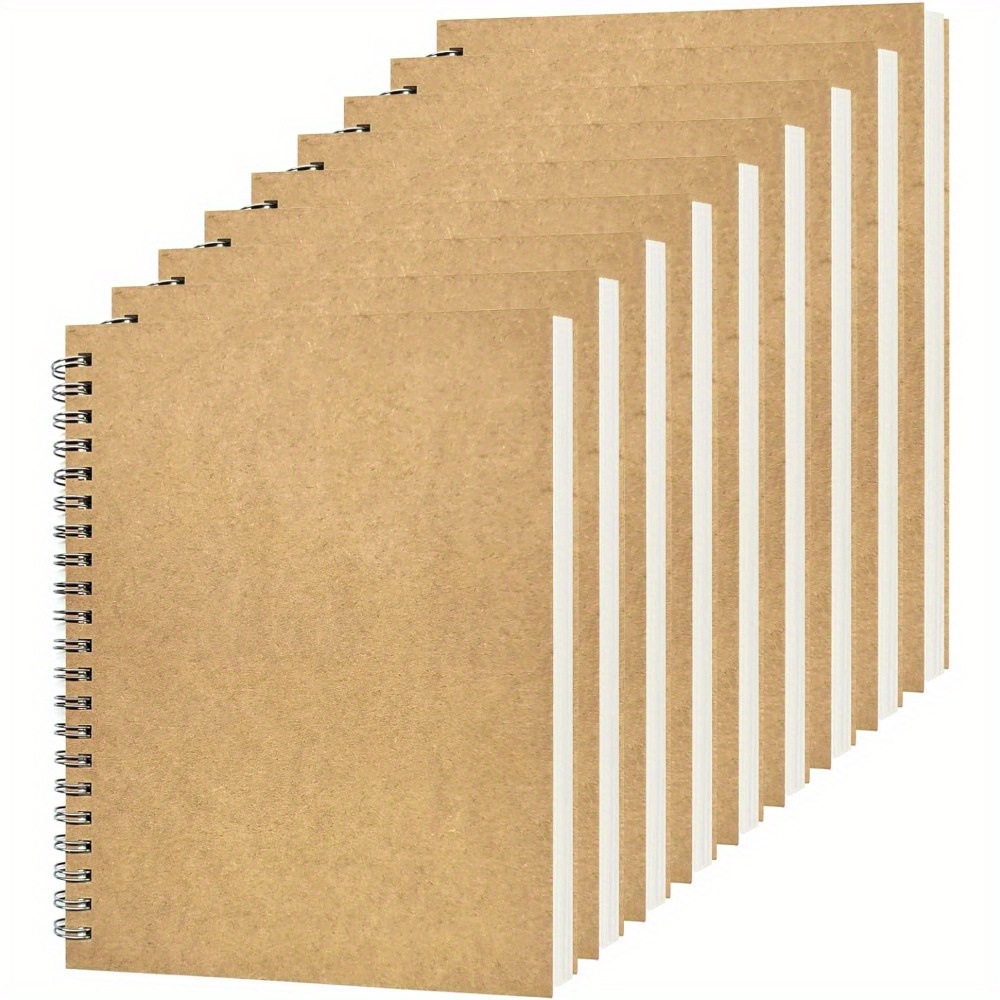 9 pack blank spiral notebooks soft cover spiral sketchbooks 100 pages 50 sheets per book plain   paper
