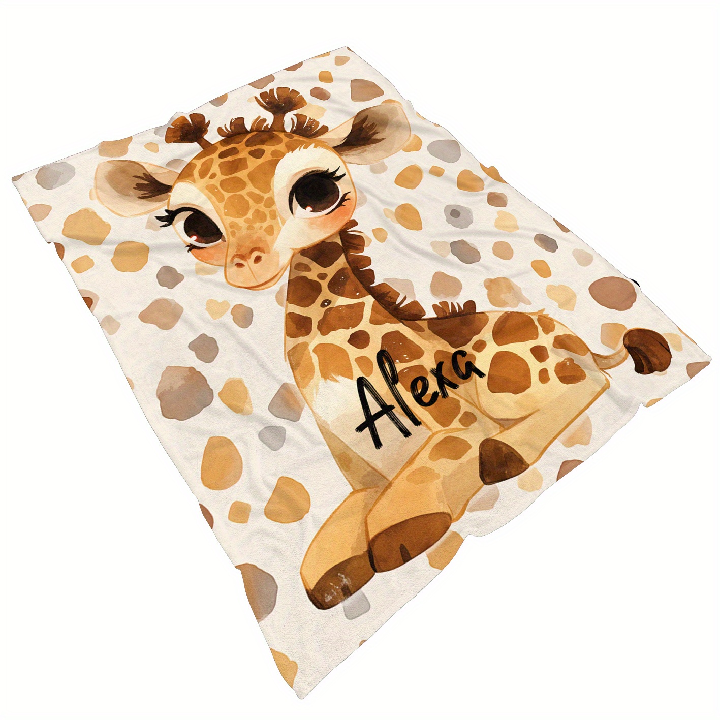 TEMU 1pc Customize Name Personalized Cute , Custom Name Design Cozy For Sofa, Bed, Travel, Camping - High-definition Digital Printing, Versatile Use,
