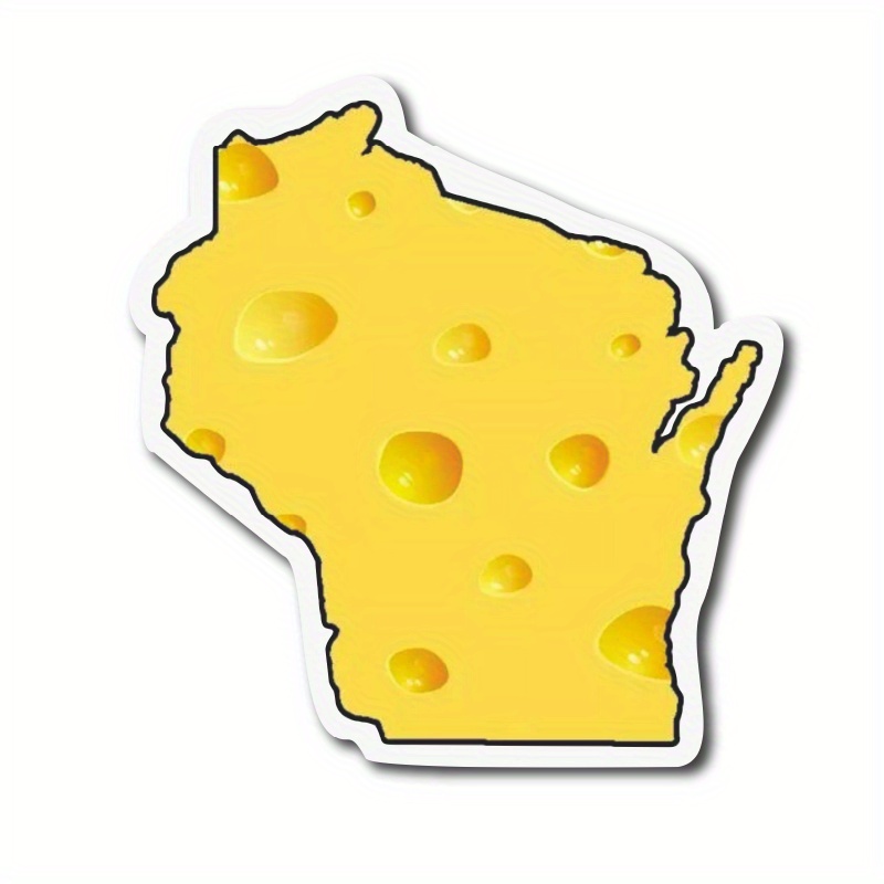 

Wisconsin Cheese Vinyl Decal - Dairy State Travel-inspired Sticker For Car Exterior Accessories