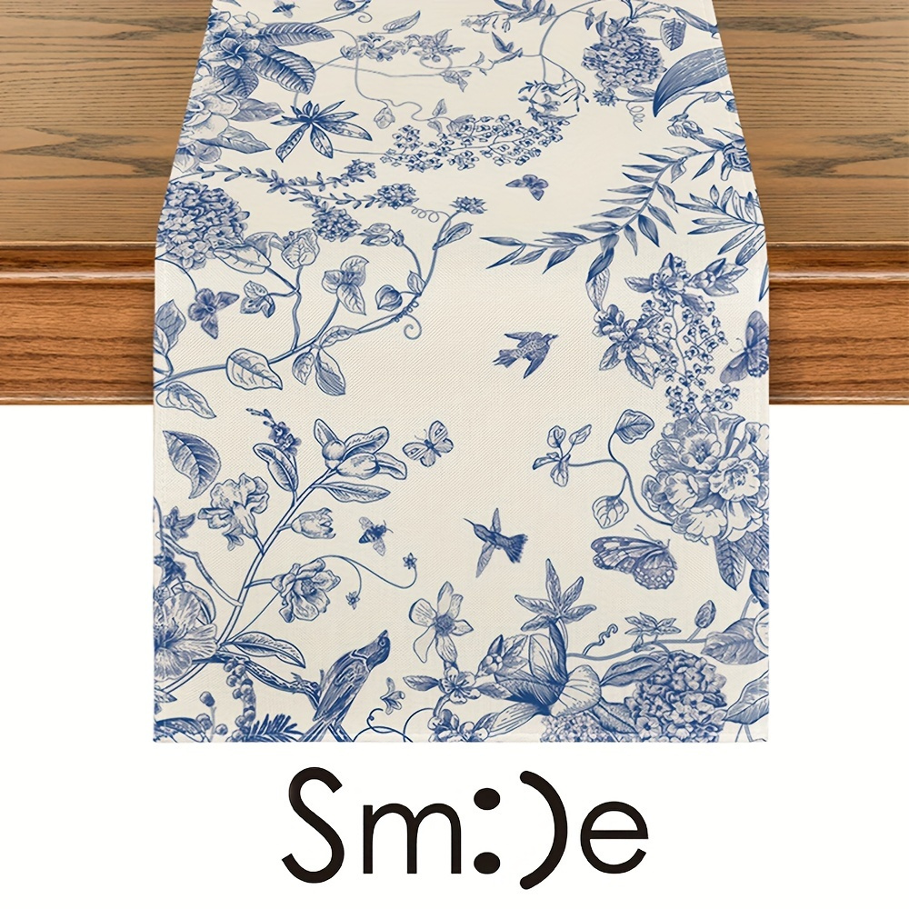 

Sm:)e Sketch Mnal Spring Fall Kitchen Dining Table Decoration Onochrome Birds And Flowers Summer Table Runner 13x72 Inch Set Of 1, Placemat 12x18 Inch Set Of 4, Seasofor Home Party