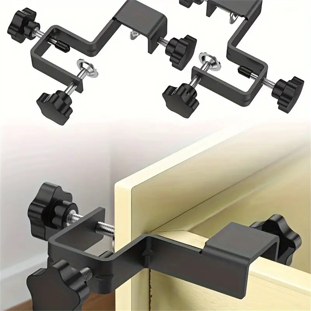 

Drawer Front Installation Clamps Steel Drawer Fixing Clips Sturdy Cabinet Hardware Jig Woodwork Drawer Cabinet Clamp Tool