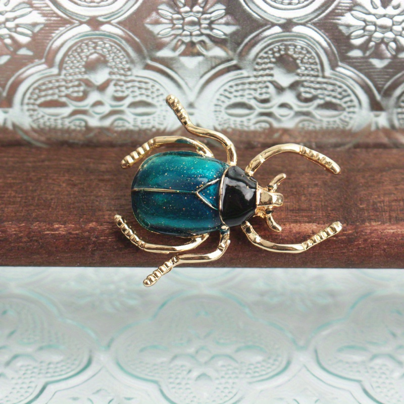 Alloy Rhinestone Dripping Oil Insect Animal Brooch, Unique Design