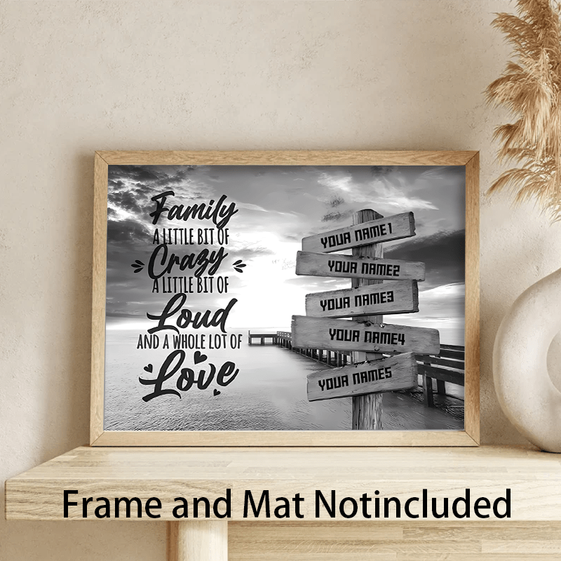 

Custom 12"x16" Frameless Canvas Wall Art - Personalized Names For Family & Friends, Perfect For Living Room, Dining Area, Kitchen, Or Bathroom Decor