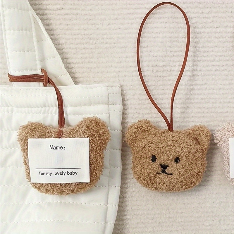 

Cute Bear Doll Bag Pendant With Name Tag - Keychain Pendant For 14+ Years Old