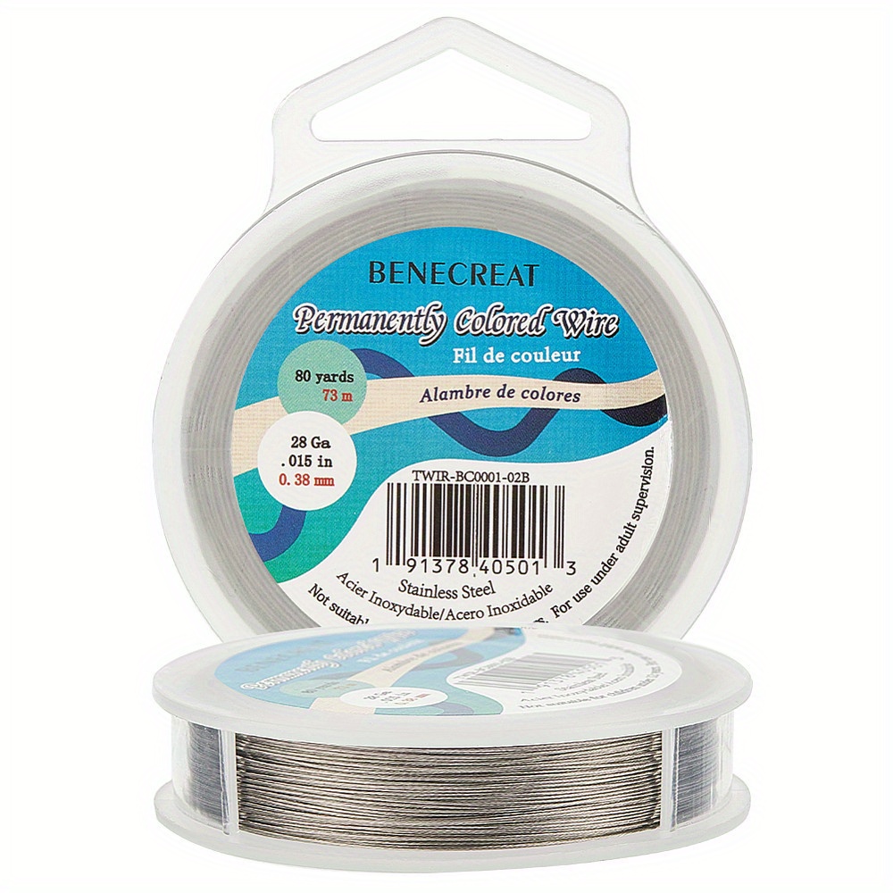 

1roll 73m 0.38mm 7-strand Nylon Coated Craft Jewelry Beading Wire Beading Wire For Necklaces Bracelets Ring Light Grey