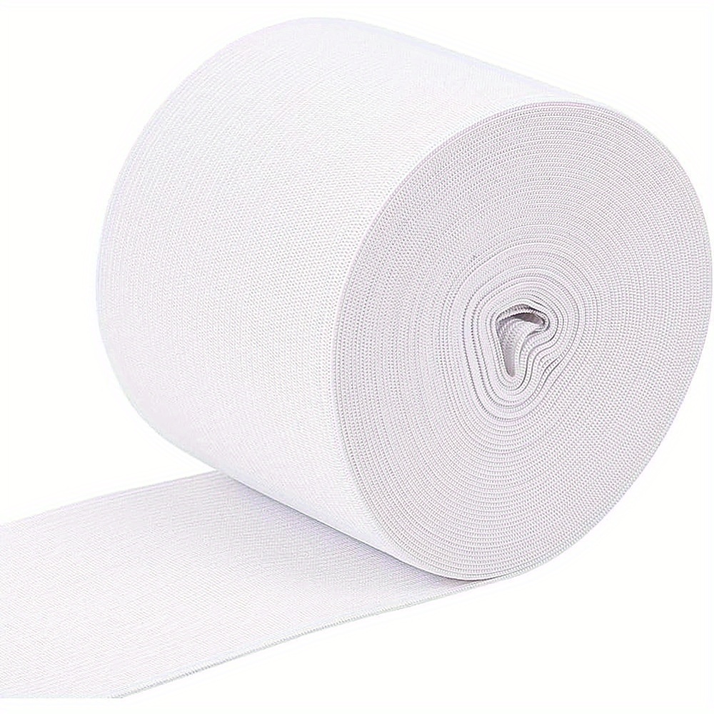 

1roll 8m Flat Rubber Cord/band Webbing Garment Sewing Accessories White 80mm About 8.74 Yards (8m)/roll