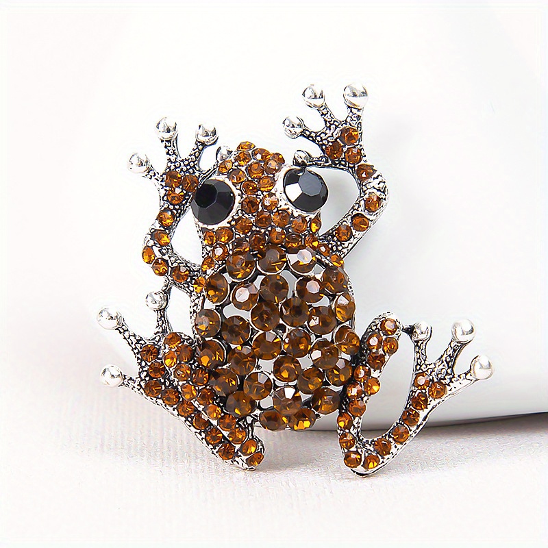 chic   frog brooch pin solid   design for casual wear gifts details 3